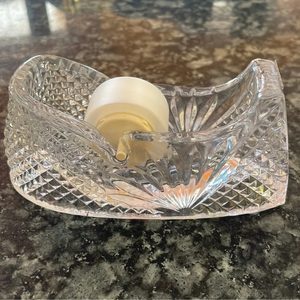 VINTAGE Godinger Legends 24% Lead Crystal Tape Dispenser - Picture 2 of 5